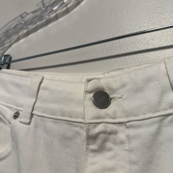 Victoria Beckham Portland Mid Rise Wide Leg White Jeans Size 30 - Picture 5 of 15